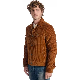 Brown Cotton Jackets & Coat