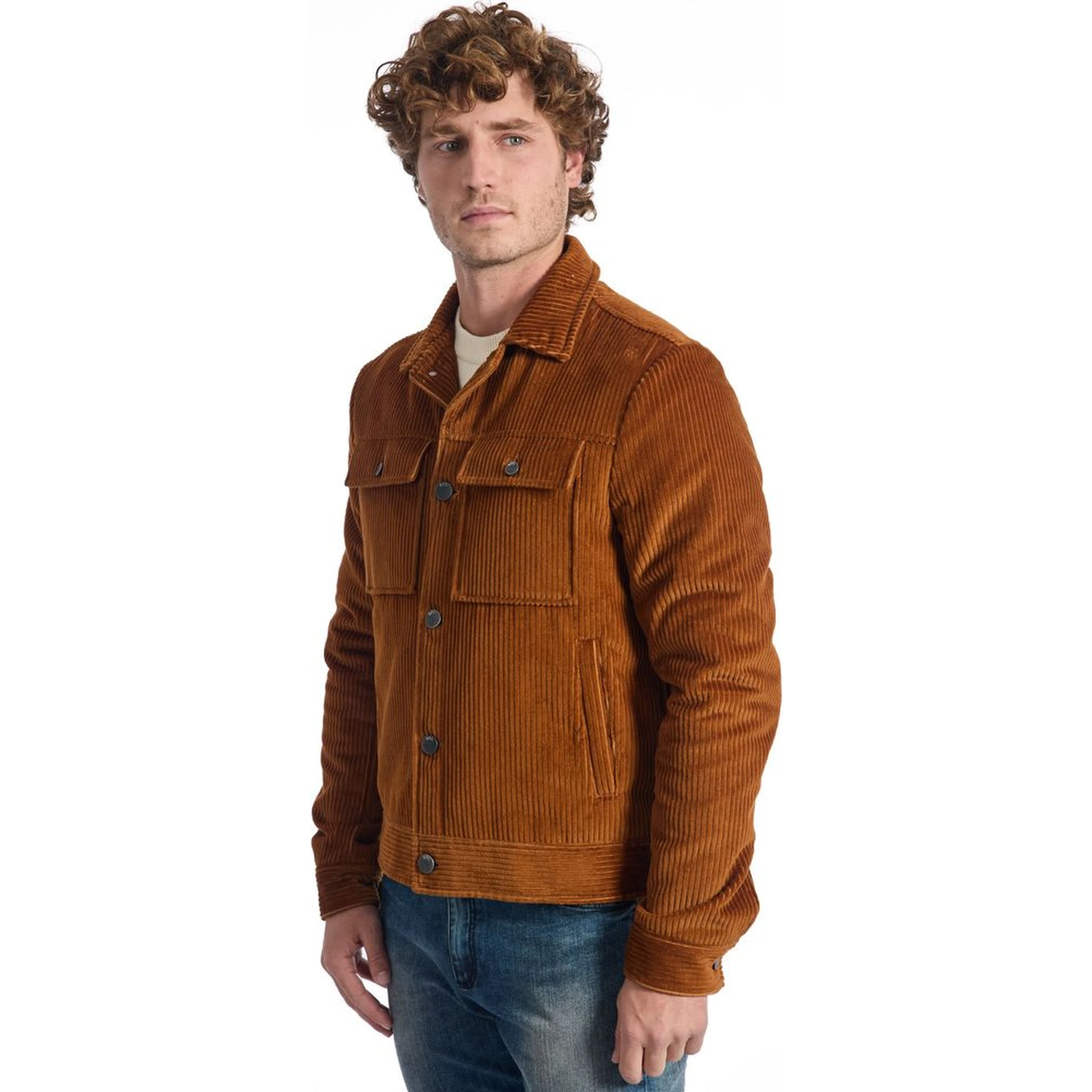 Brown Cotton Jackets & Coat