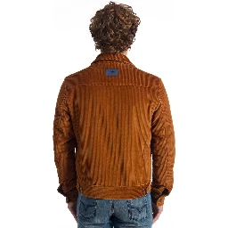 Brown Cotton Jackets & Coat