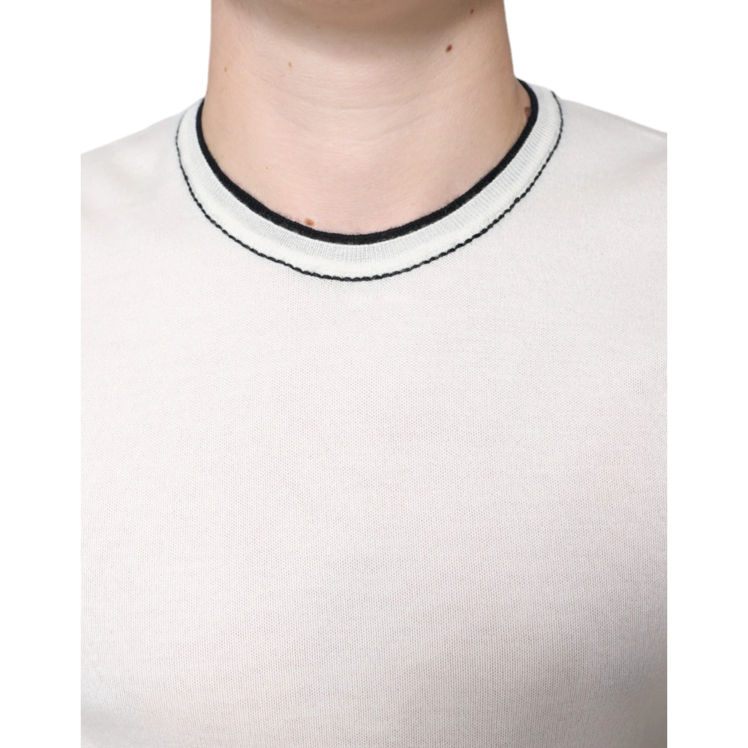 Off White Cashmere Short Sleeves T-shirt