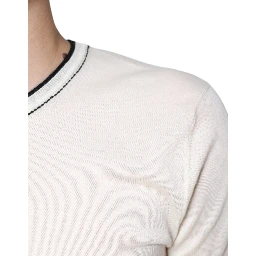 Off White Cashmere Short Sleeves T-shirt