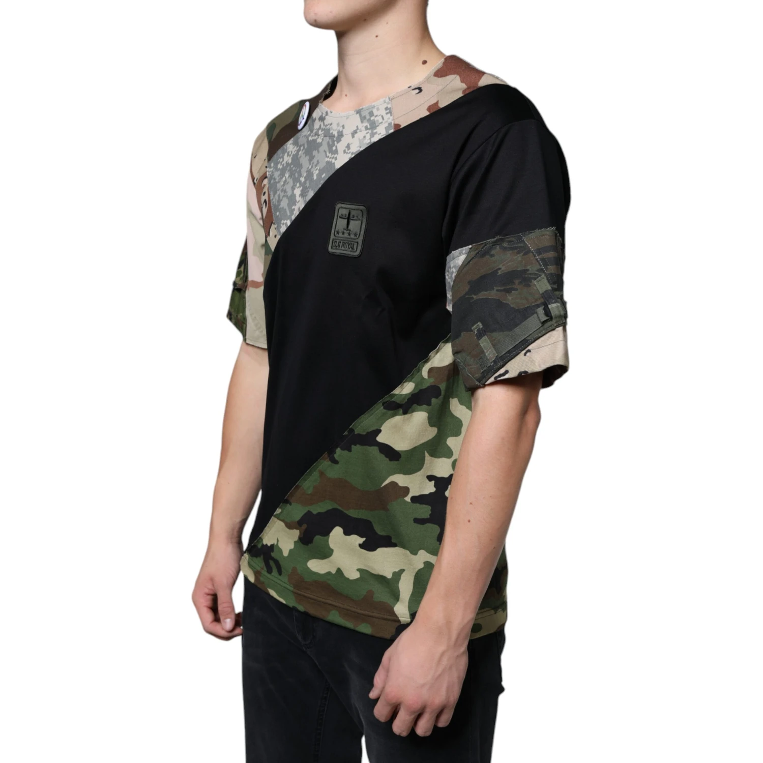 Multicolor Camouflage Patchwork DG Royal T-shirt