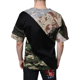 Multicolor Camouflage Patchwork DG Royal T-shirt