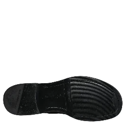 Black Horse Leather Mid Calf Boots Shoes