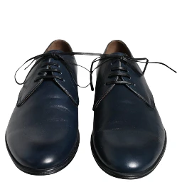 Navy Blue Leather Derby Dress Formal Shoes