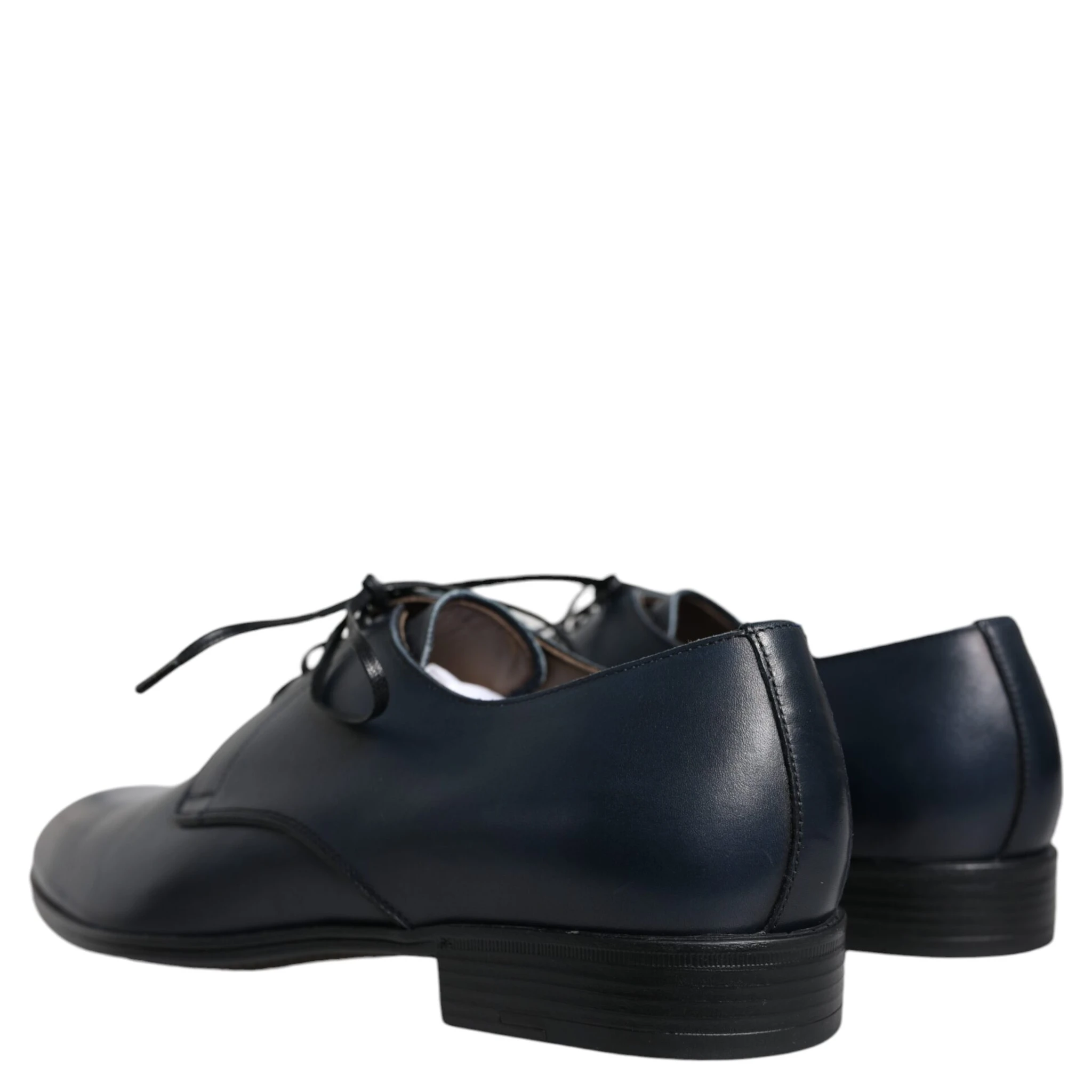 Navy Blue Leather Derby Dress Formal Shoes