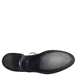 Navy Blue Leather Derby Dress Formal Shoes