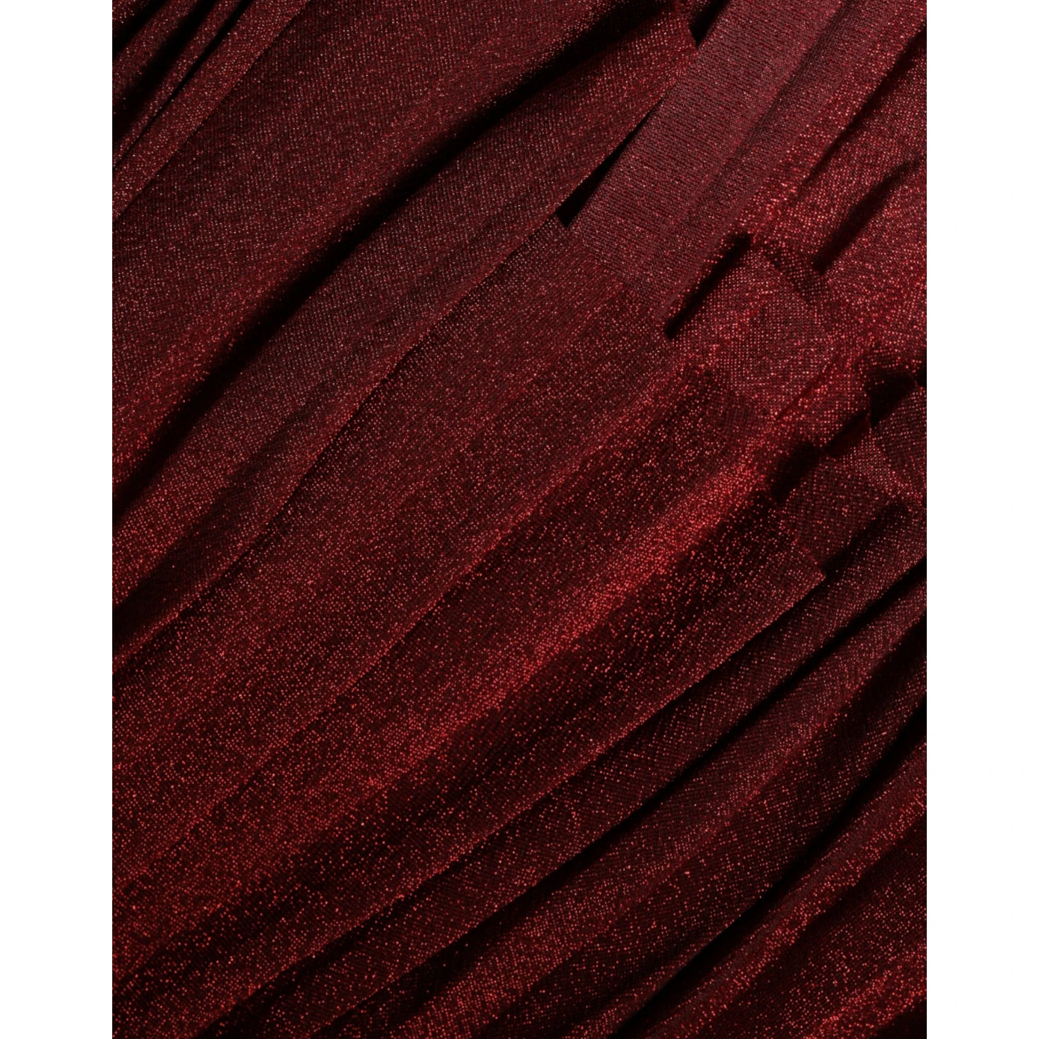 Red One Shoulder Pleated A-line Mini Dress