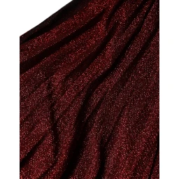 Red One Shoulder Pleated A-line Mini Dress