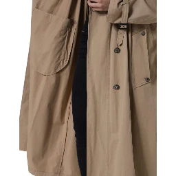 Khaki Double Breasted Trench Coat Jacket