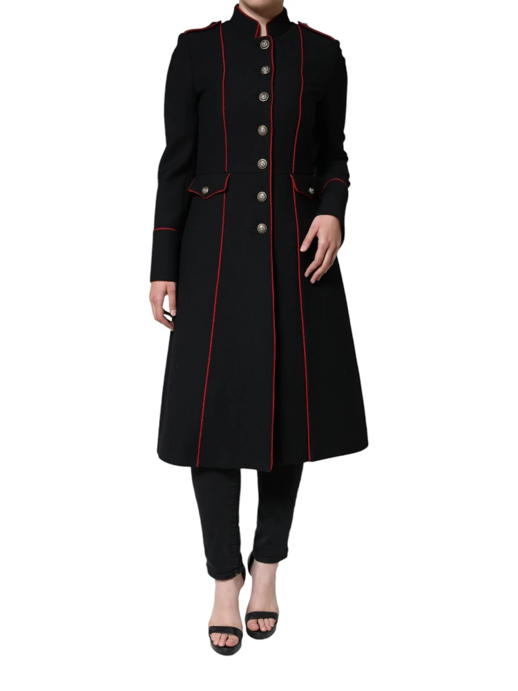 Black Single Breasted Trench Coat Jacket