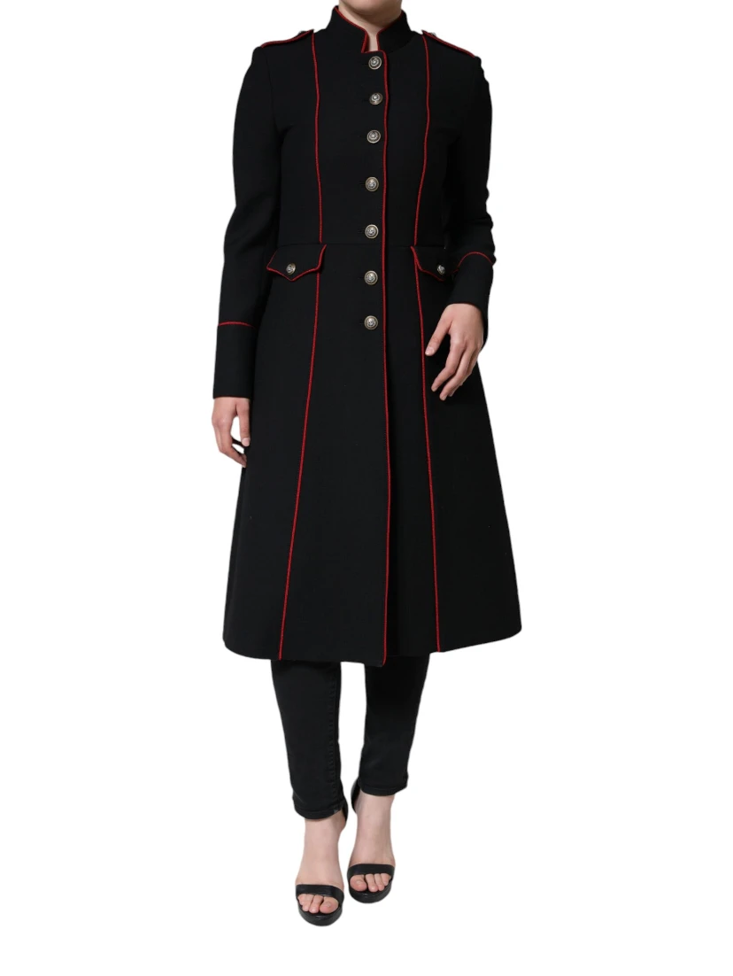 Black Single Breasted Trench Coat Jacket
