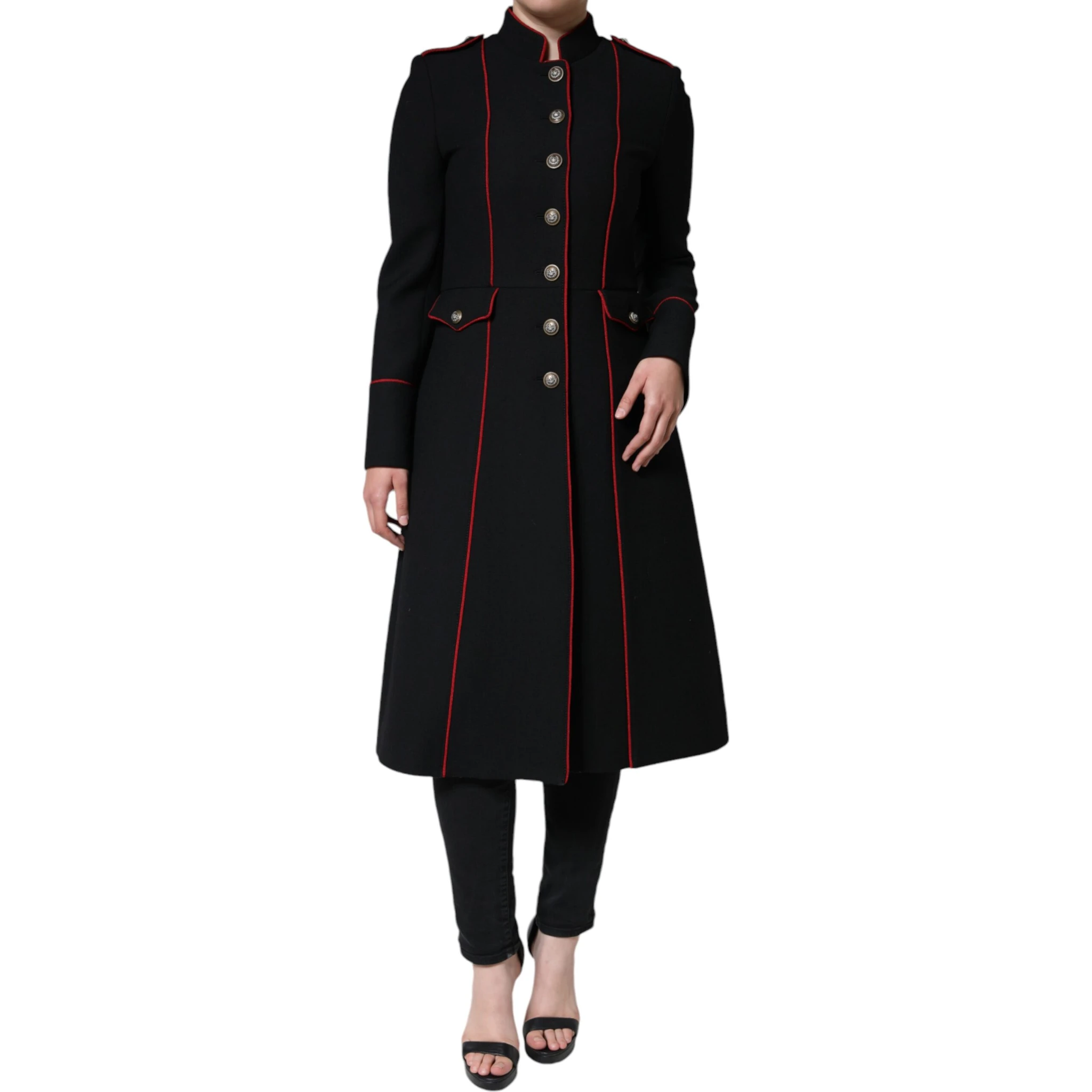 Black Single Breasted Trench Coat Jacket