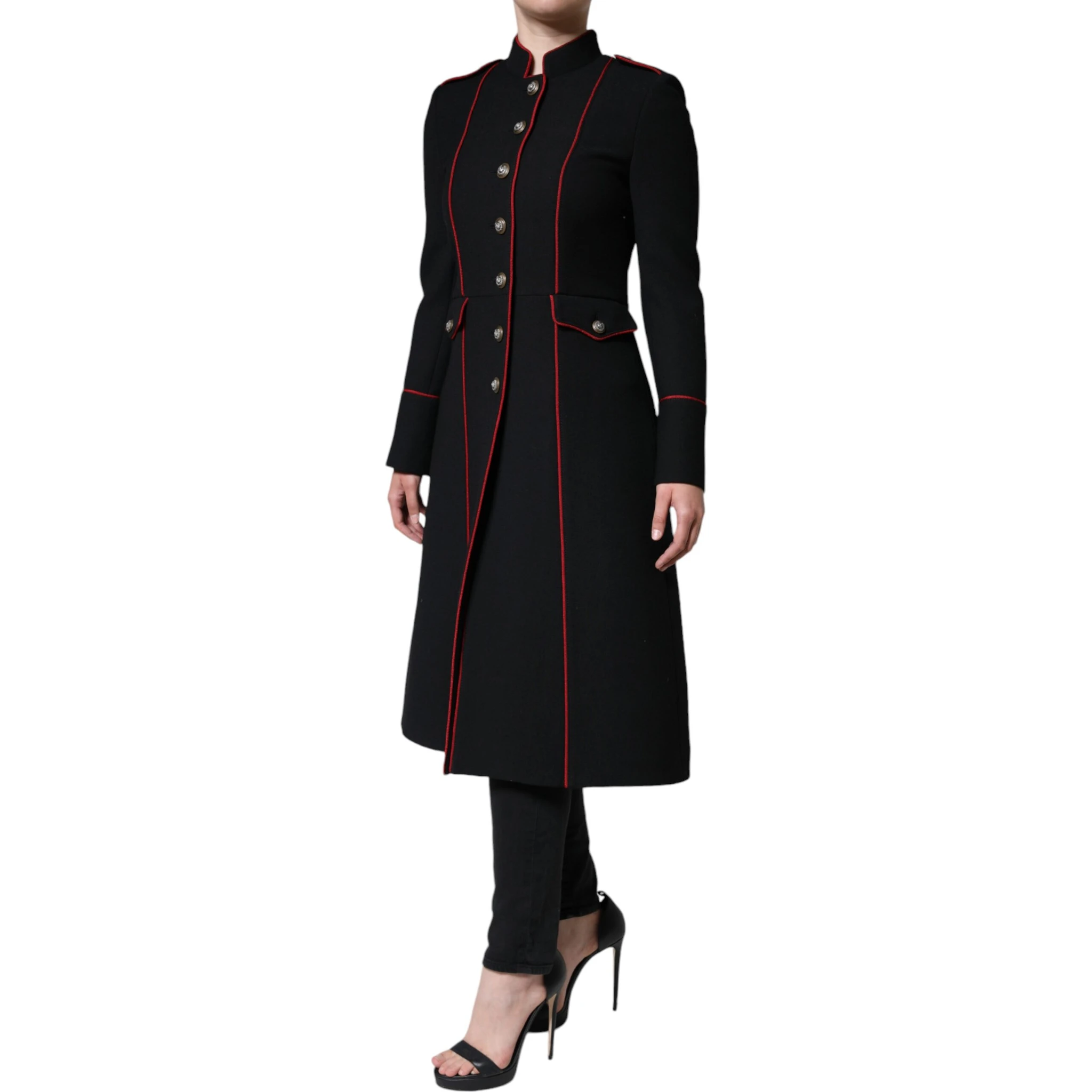 Black Single Breasted Trench Coat Jacket