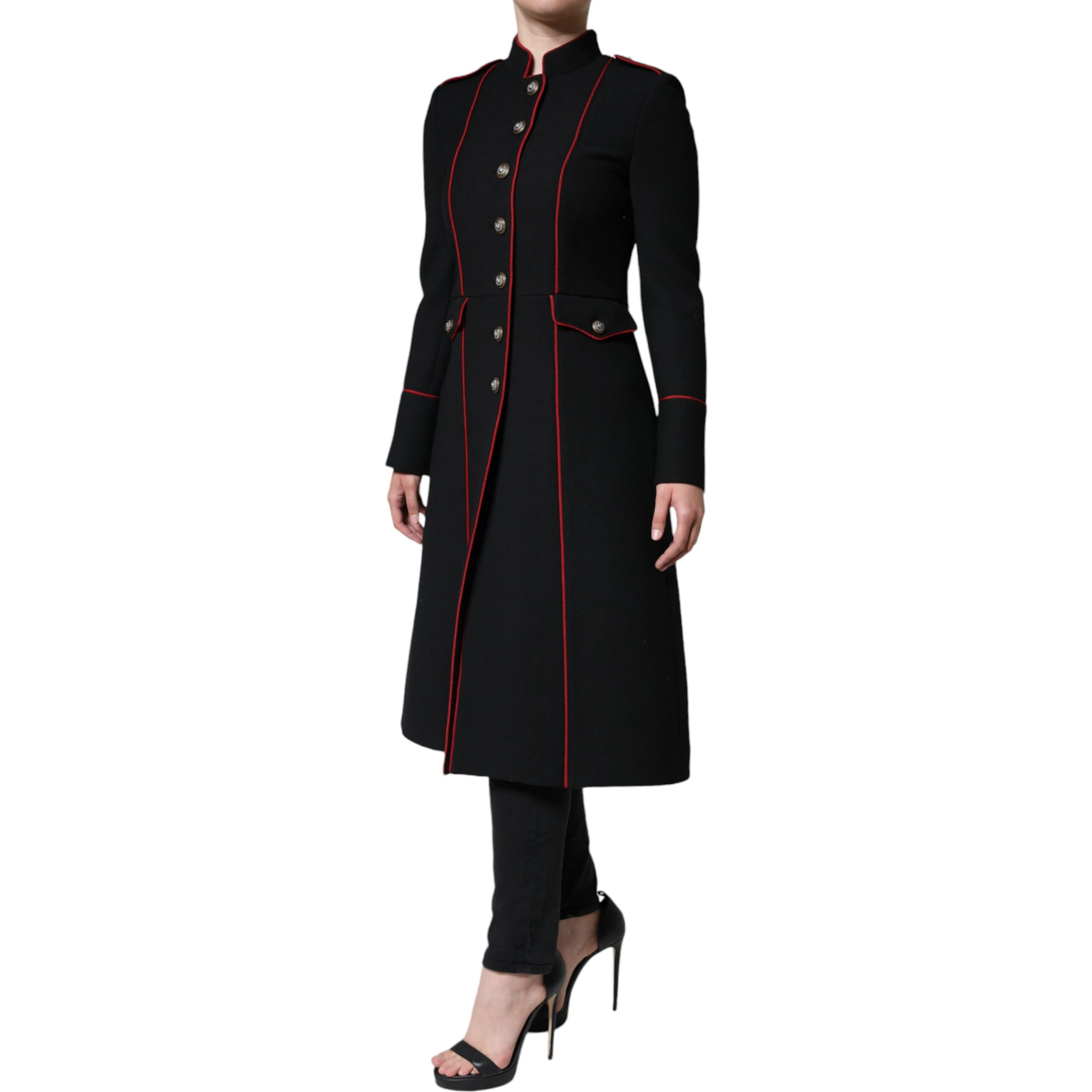 Black Single Breasted Trench Coat Jacket