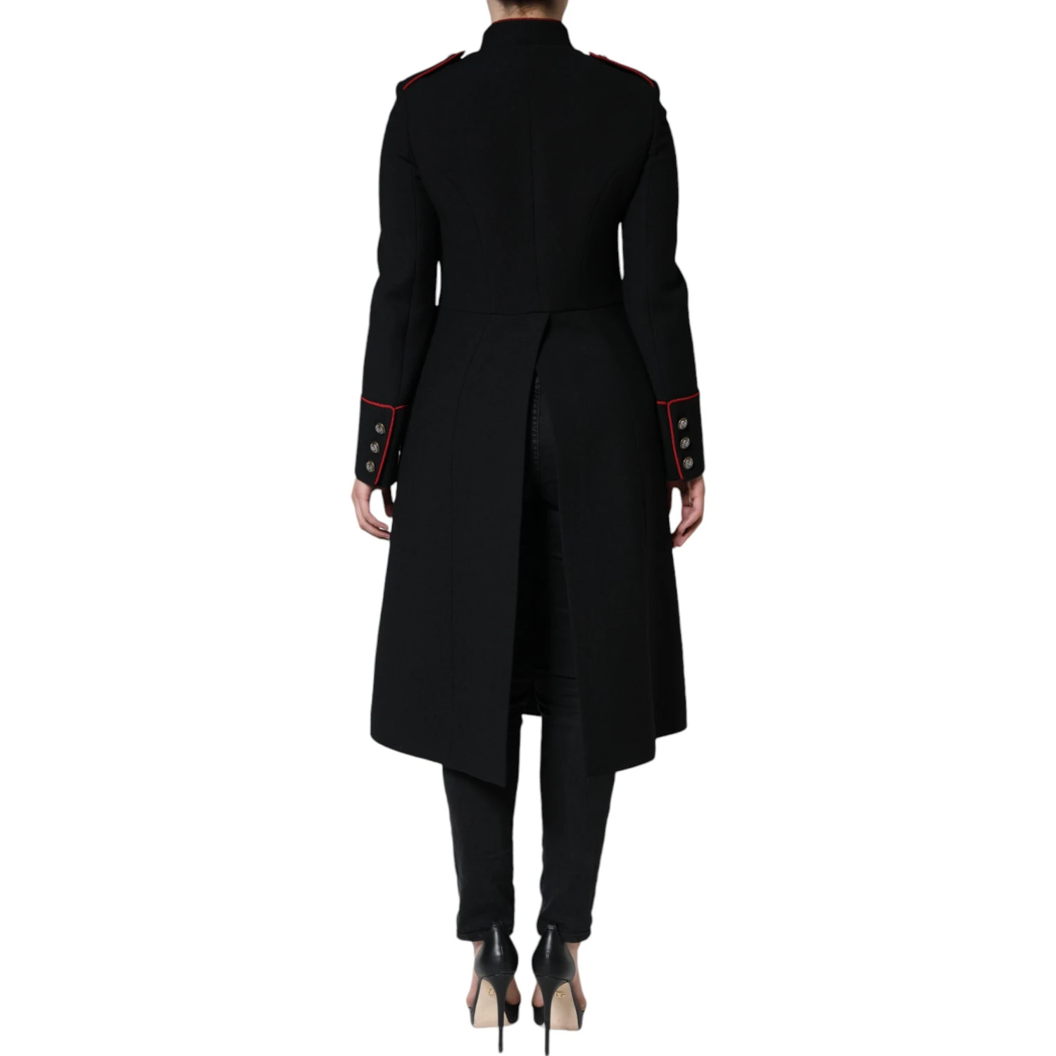 Black Single Breasted Trench Coat Jacket