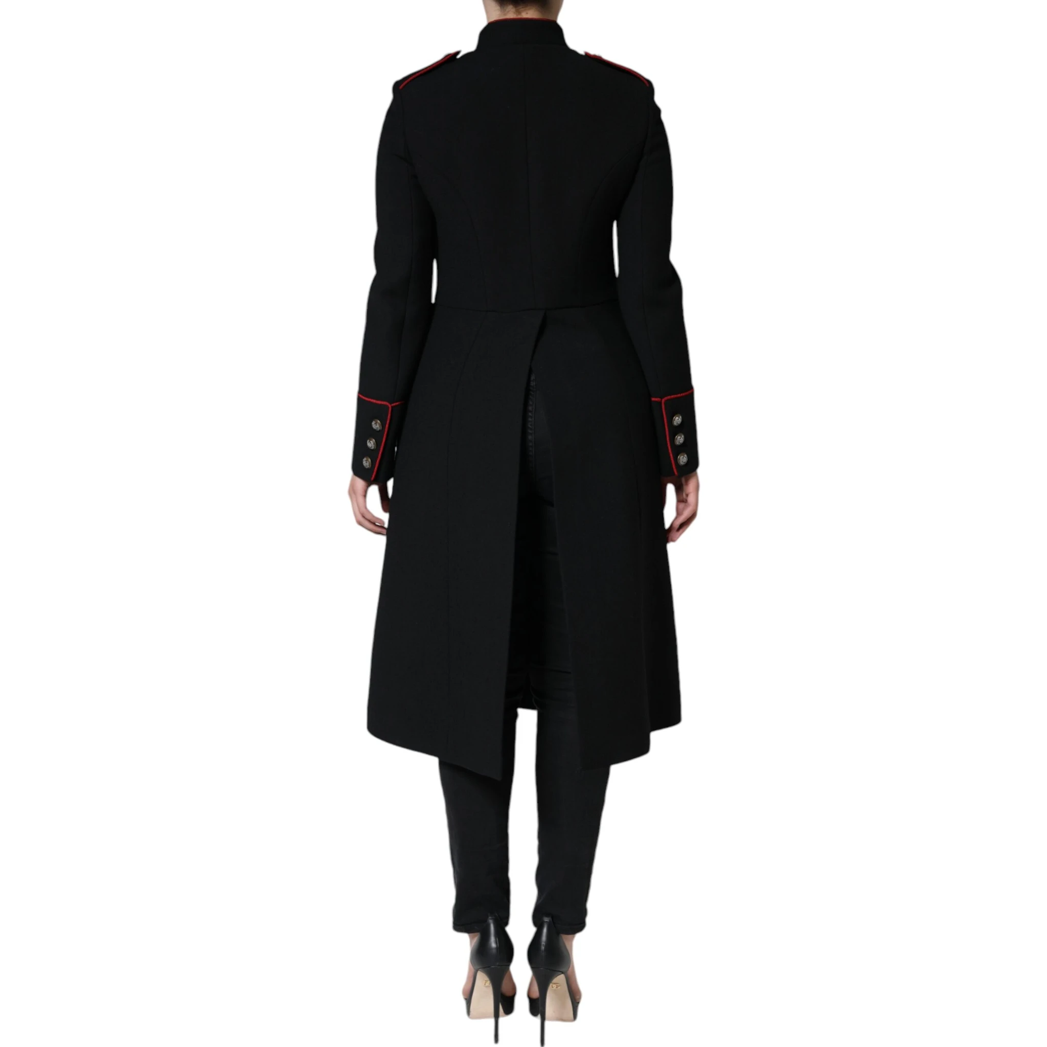 Black Single Breasted Trench Coat Jacket