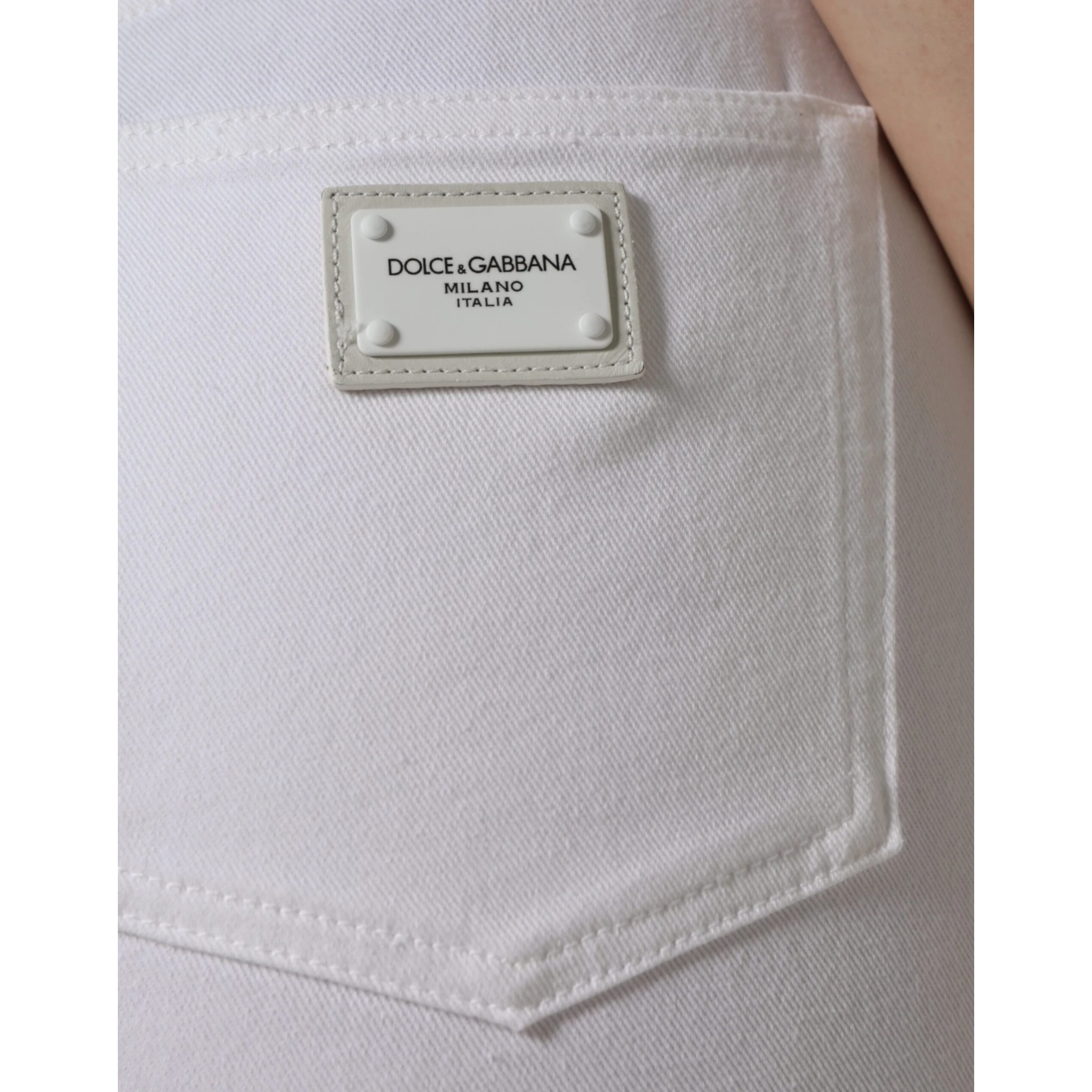 White Cotton Stretch AUDREY Skinny Jeans