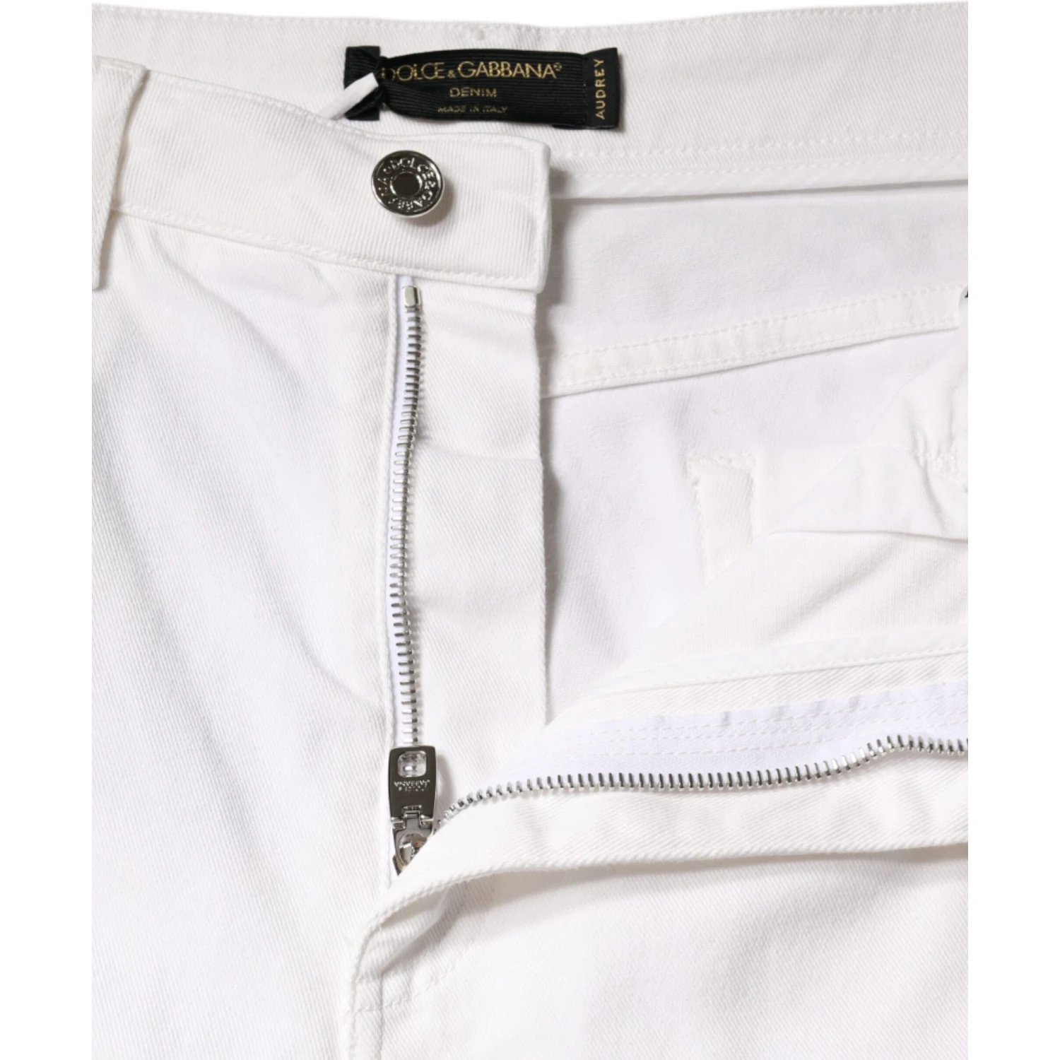 White Cotton Stretch AUDREY Skinny Jeans