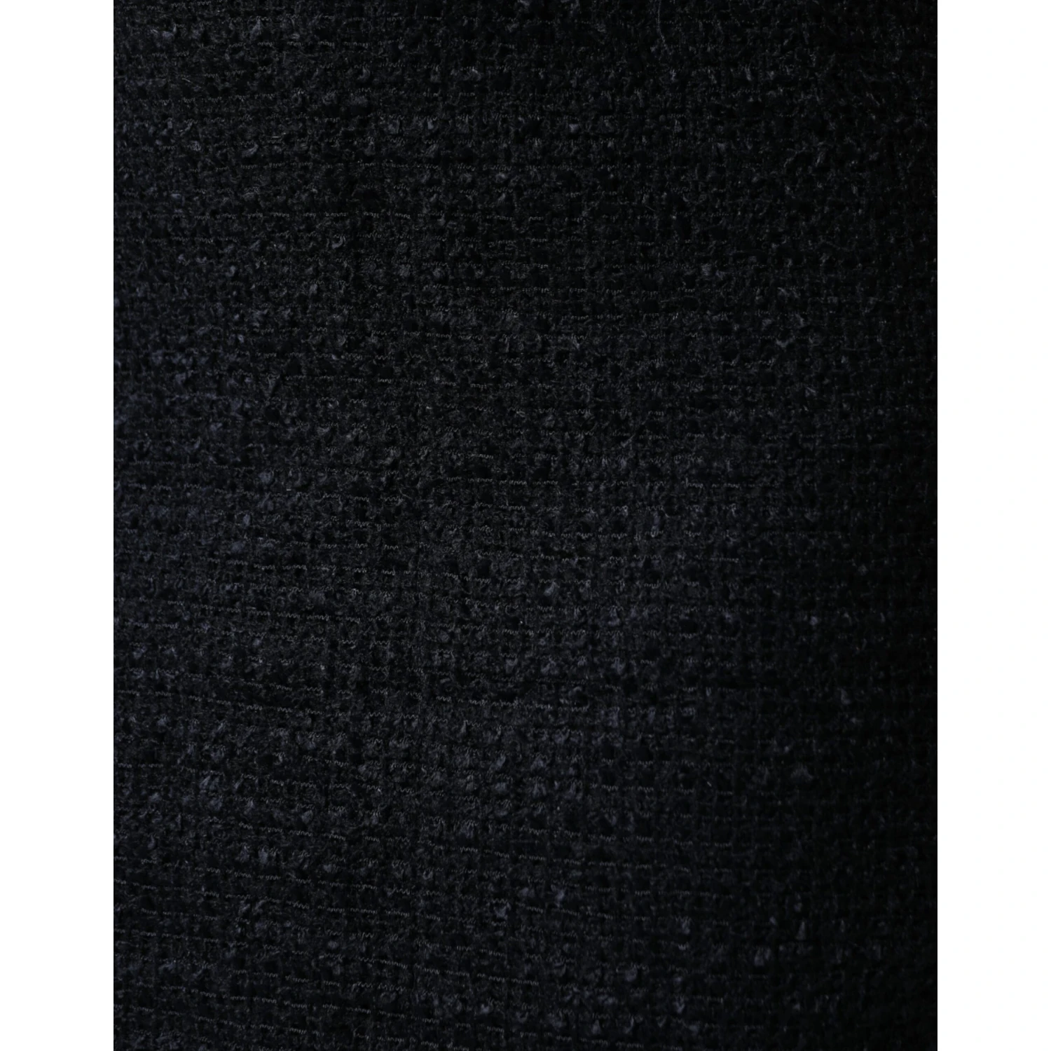 Black Virgin Wool Pencil Cut Midi Skirt