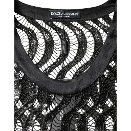 Black Sequin Sleeveless Tank Blouse Top