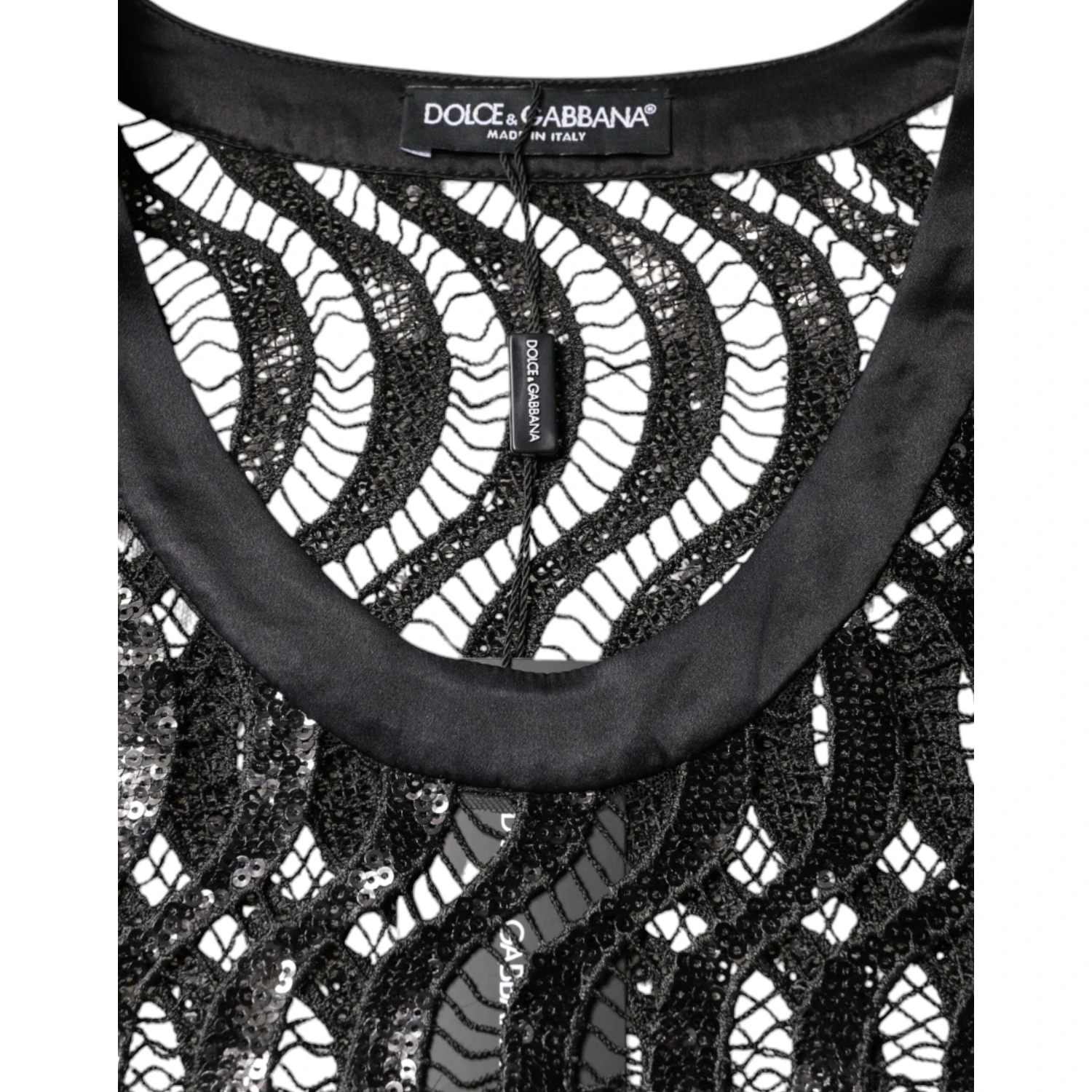 Black Sequin Sleeveless Tank Blouse Top