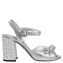 Silver Mirror Heels KEIRA Sandals Shoes