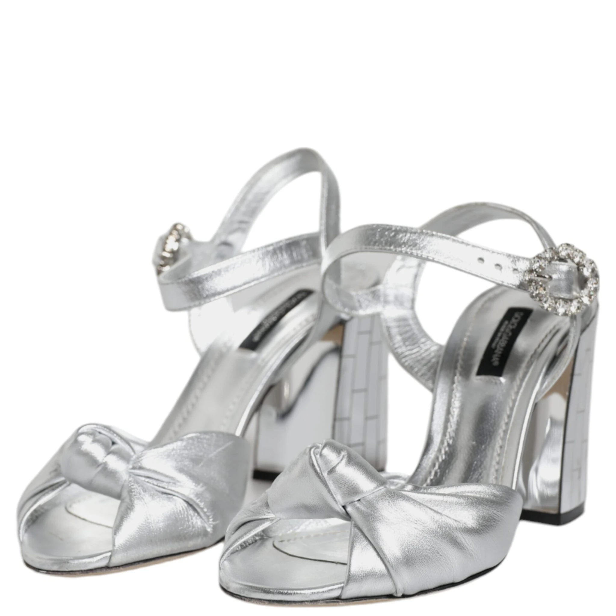 Silver Mirror Heels KEIRA Sandals Shoes