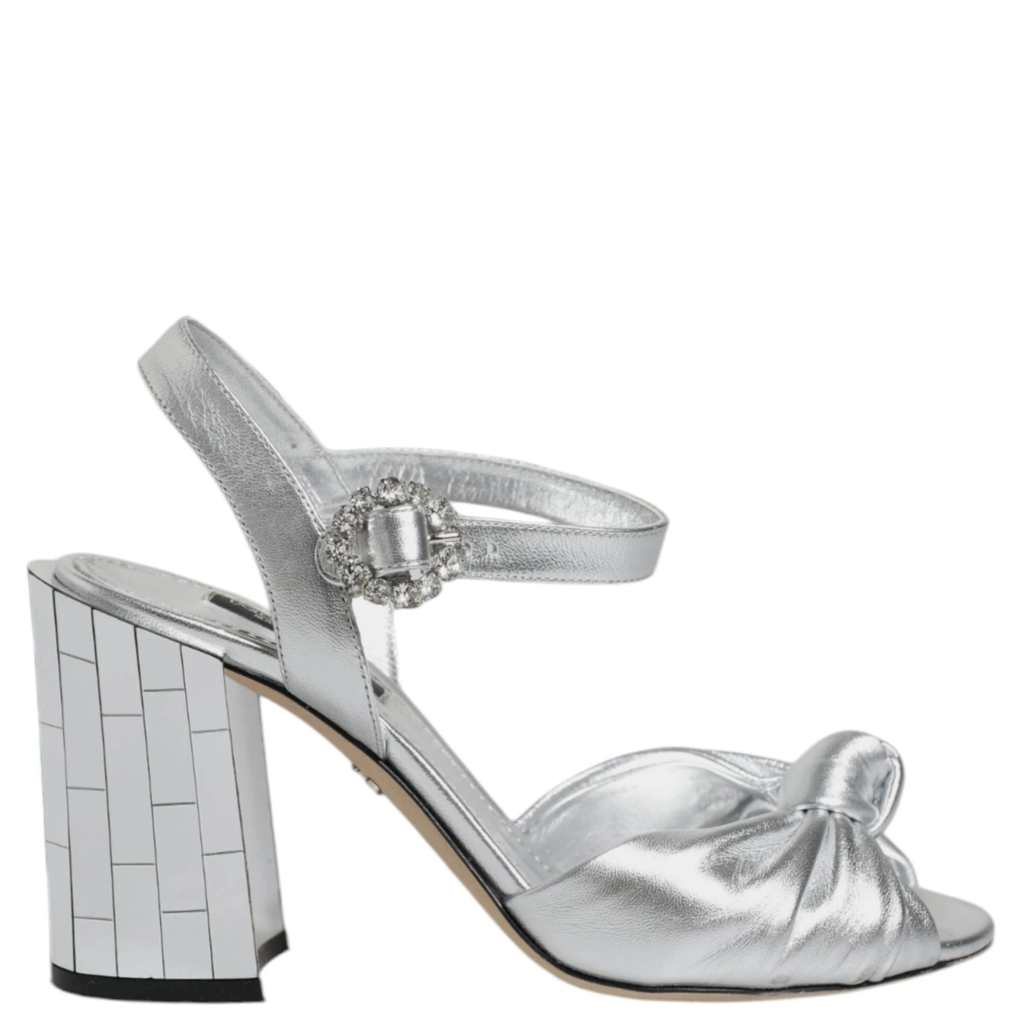 Silver Mirror Heels KEIRA Sandals Shoes