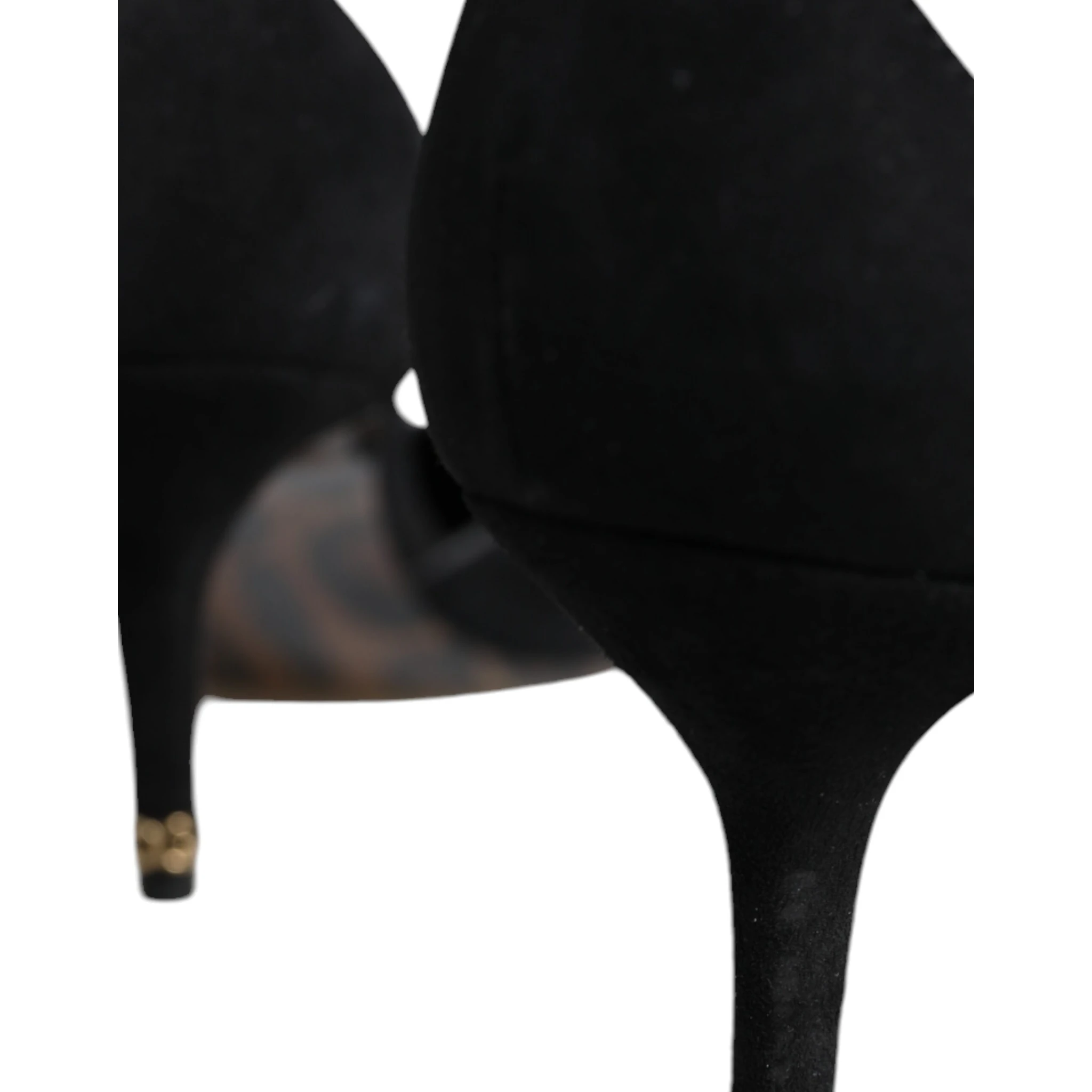 Black Suede Ankle Strap Heels Pumps Shoes