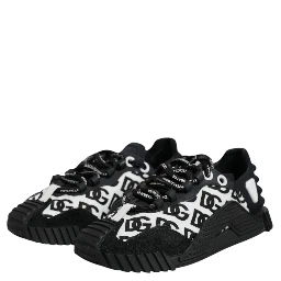Black Logo Lace Up Low Top NS1 Sneakers Shoes