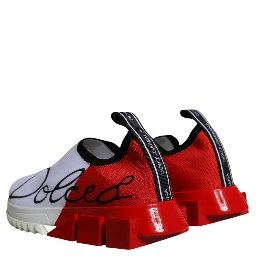 White Red Low Top Sorrento Men Sneakers Shoes