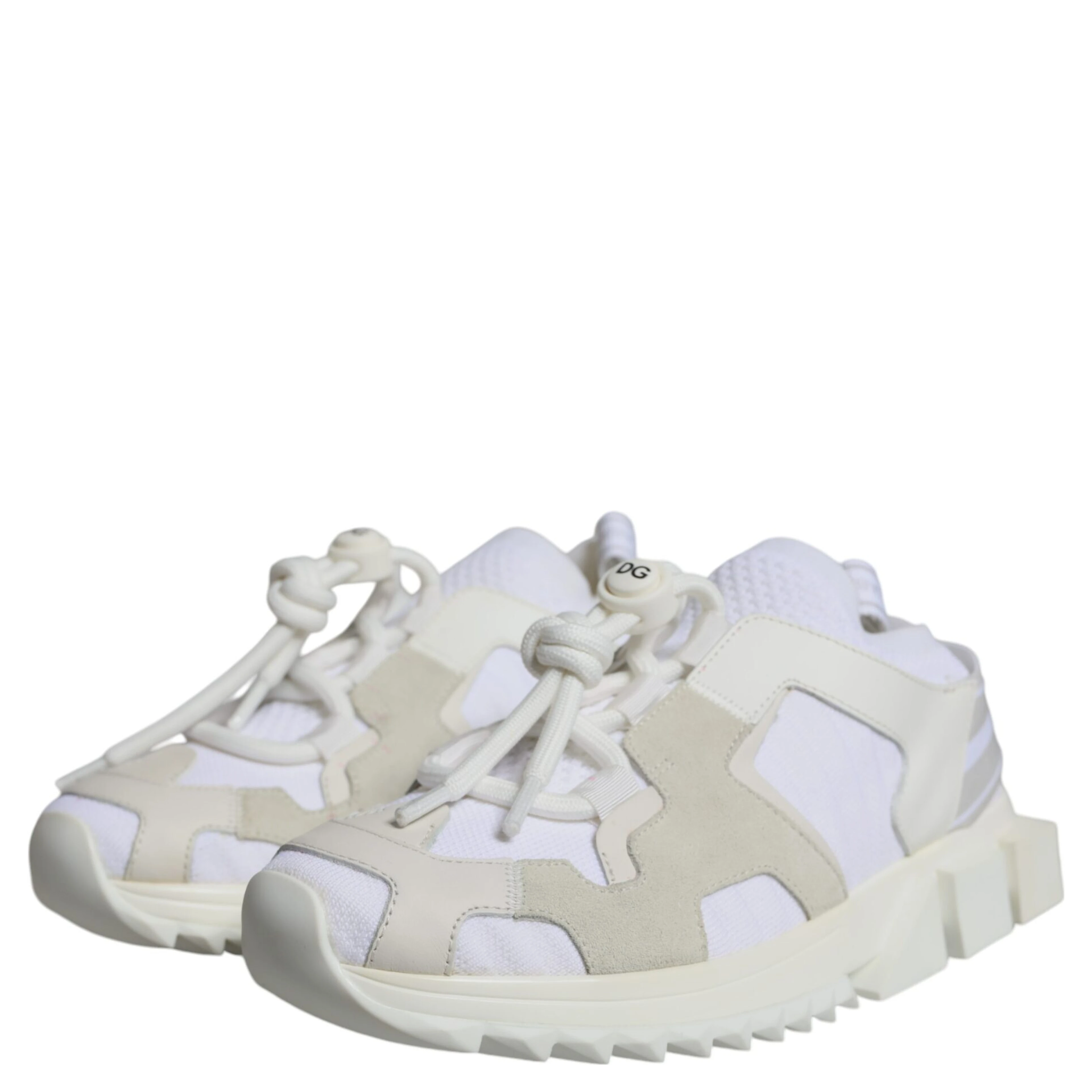 White Mesh Sorrento Trekking Sneakers Shoes