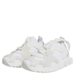 White Mesh Sorrento Trekking Sneakers Shoes