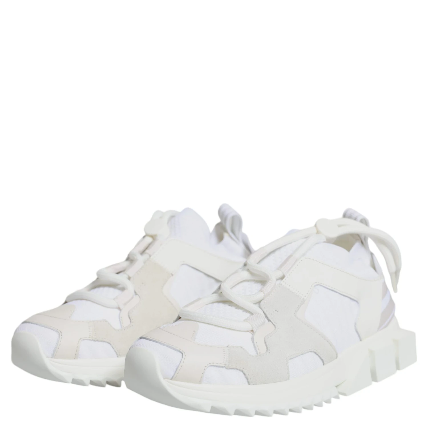 White Mesh Sorrento Trekking Sneakers Shoes