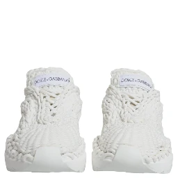 White Knitted Daymaster Sneakers Shoes