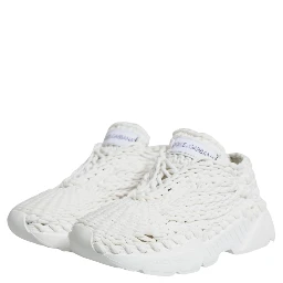 White Knitted Daymaster Sneakers Shoes