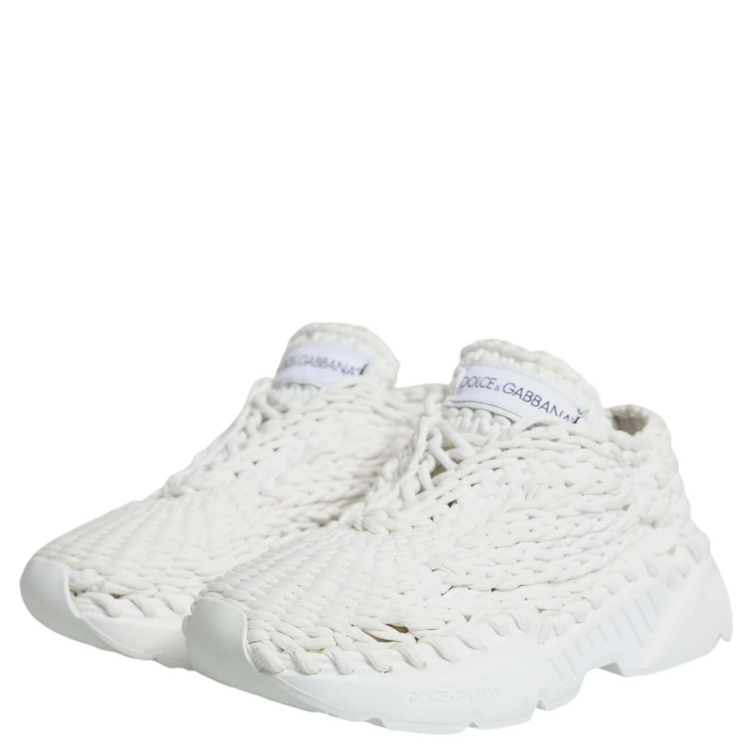 White Knitted Daymaster Sneakers Shoes