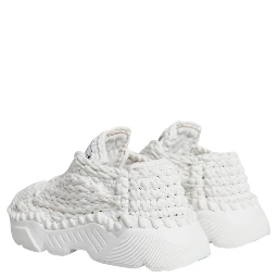 White Knitted Daymaster Sneakers Shoes