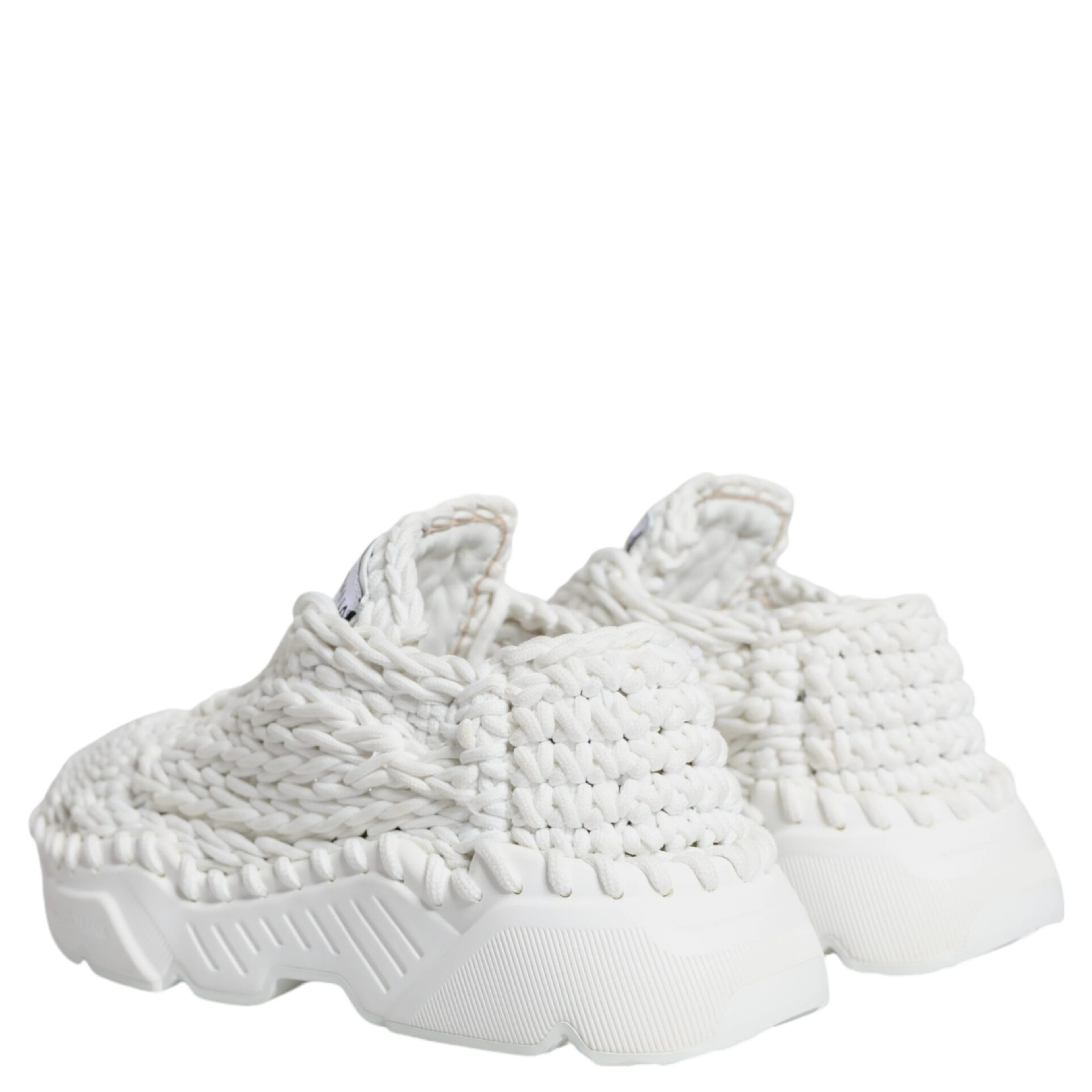 White Knitted Daymaster Sneakers Shoes