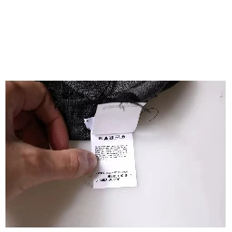 Dark Gray Wool Viscose Foulard Patterned Scarf