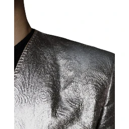 Gold Jacquard Single Breasted Dress Blazer