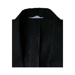 Black Linen Double Breasted Dress Blazer
