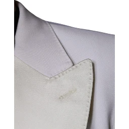 Off White Wool Single Breasted Dress Blazer