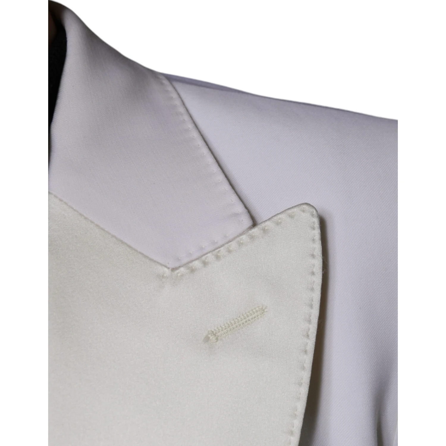 Off White Wool Single Breasted Dress Blazer