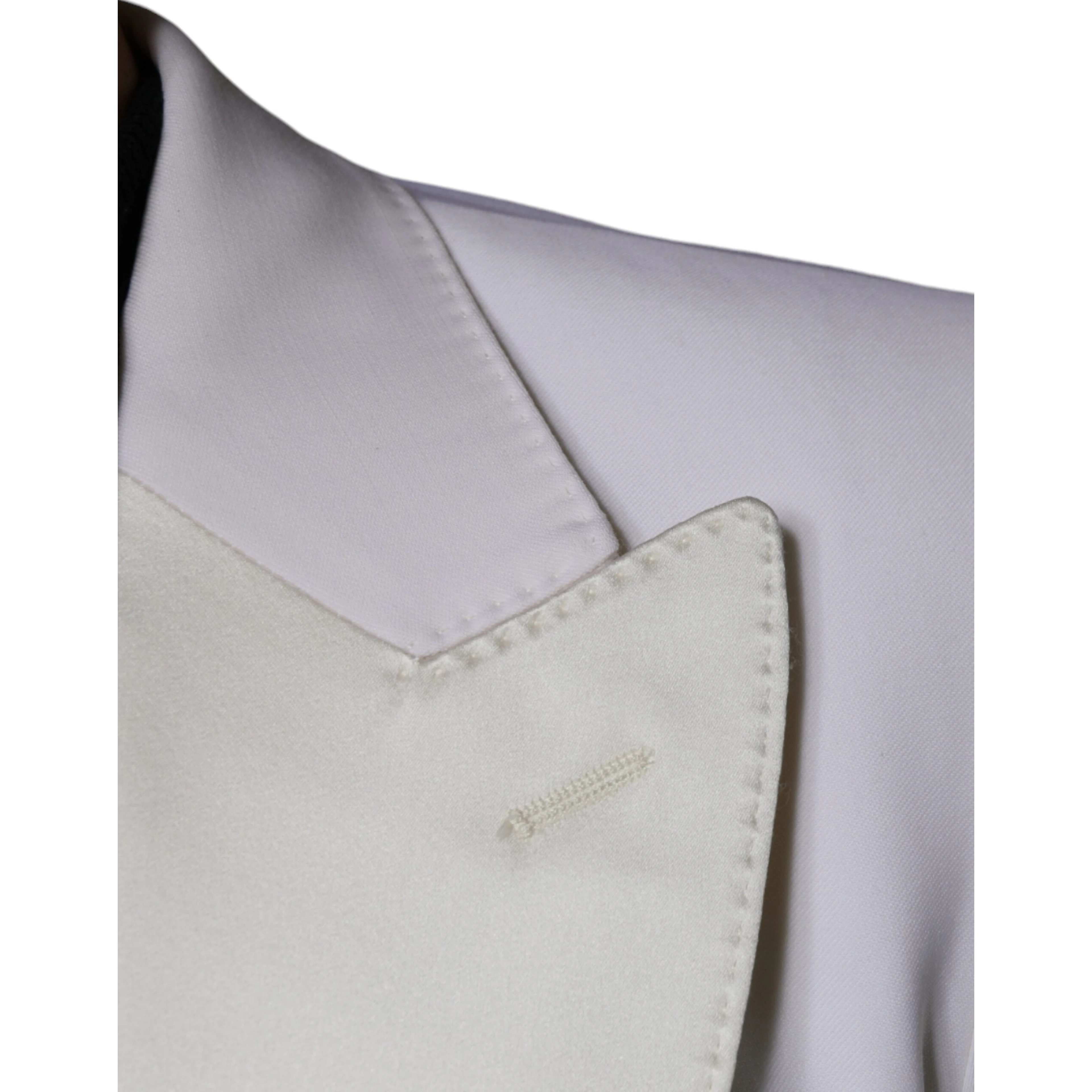 Off White Wool Single Breasted Dress Blazer