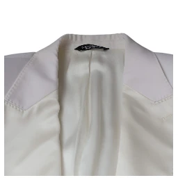 Off White Wool Single Breasted Dress Blazer