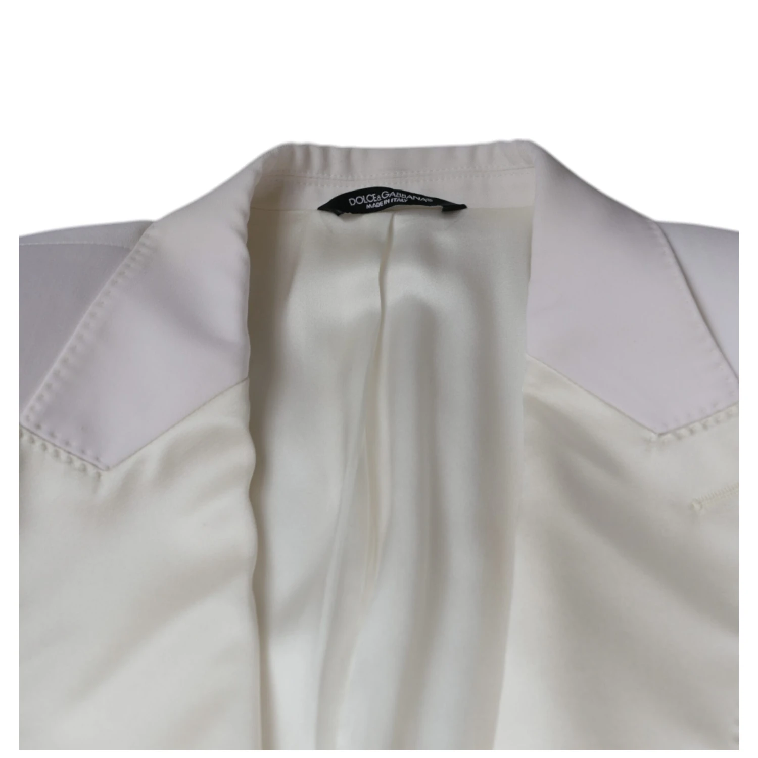 Off White Wool Single Breasted Dress Blazer
