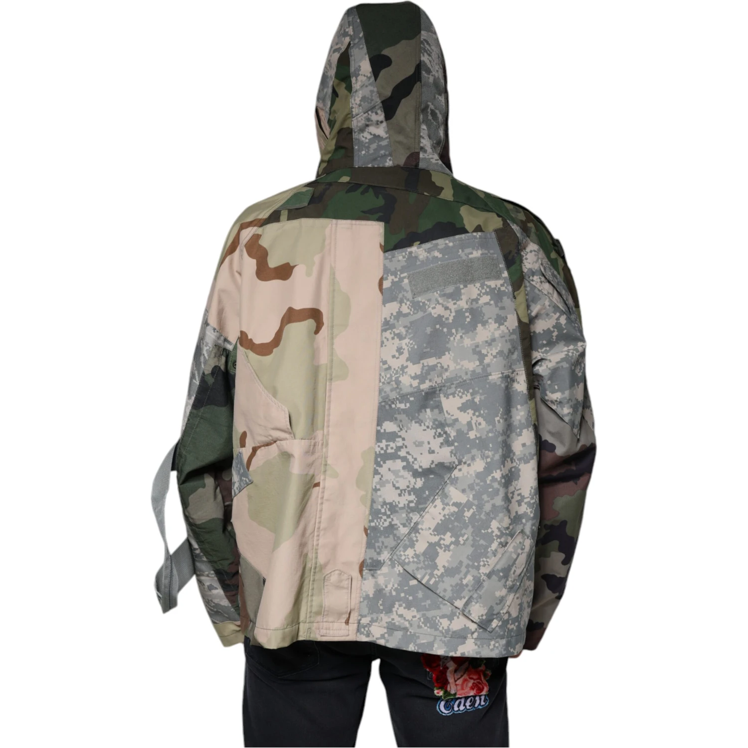 Multicolor Camouflage Full Zip Hooded Jacket