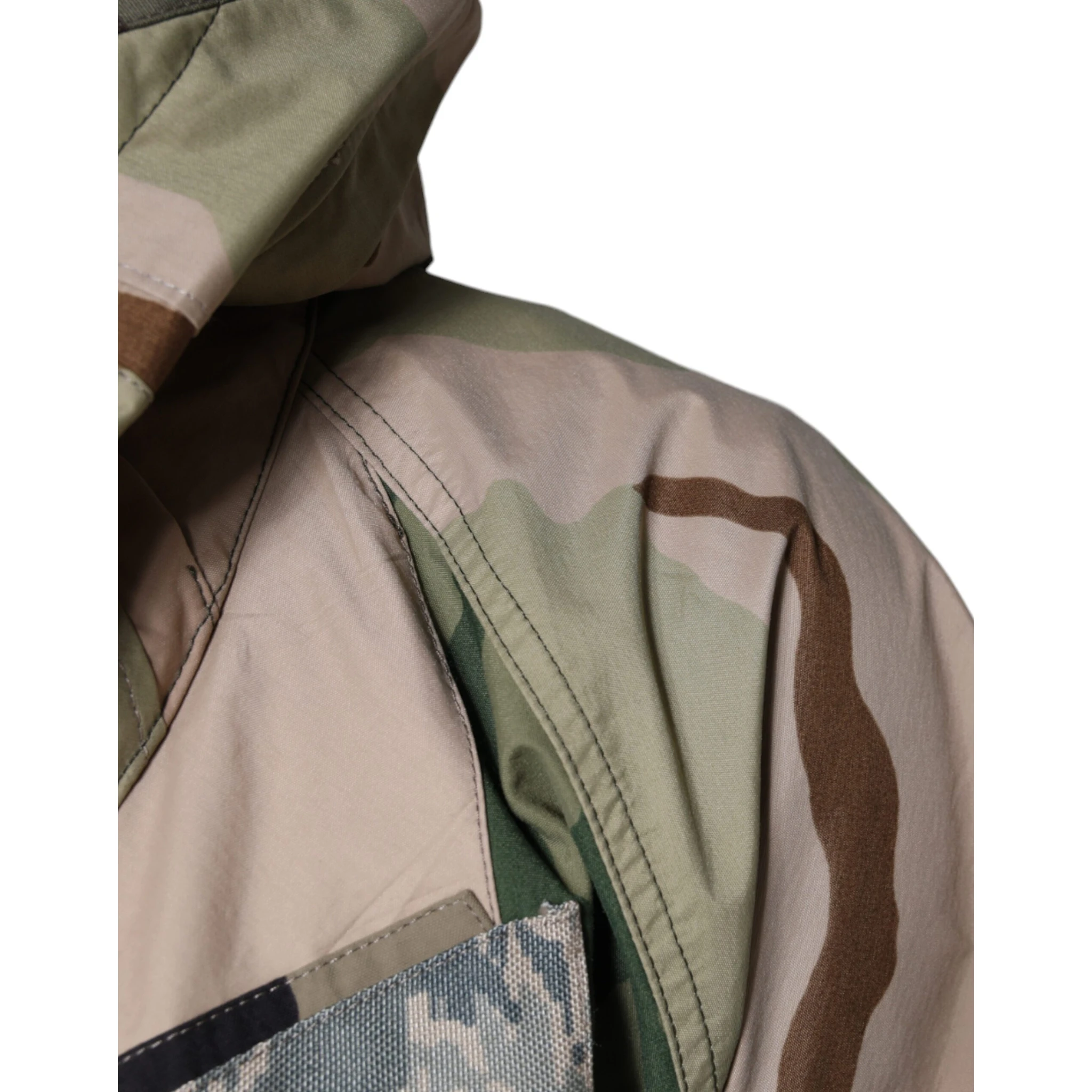 Multicolor Camouflage Full Zip Hooded Jacket